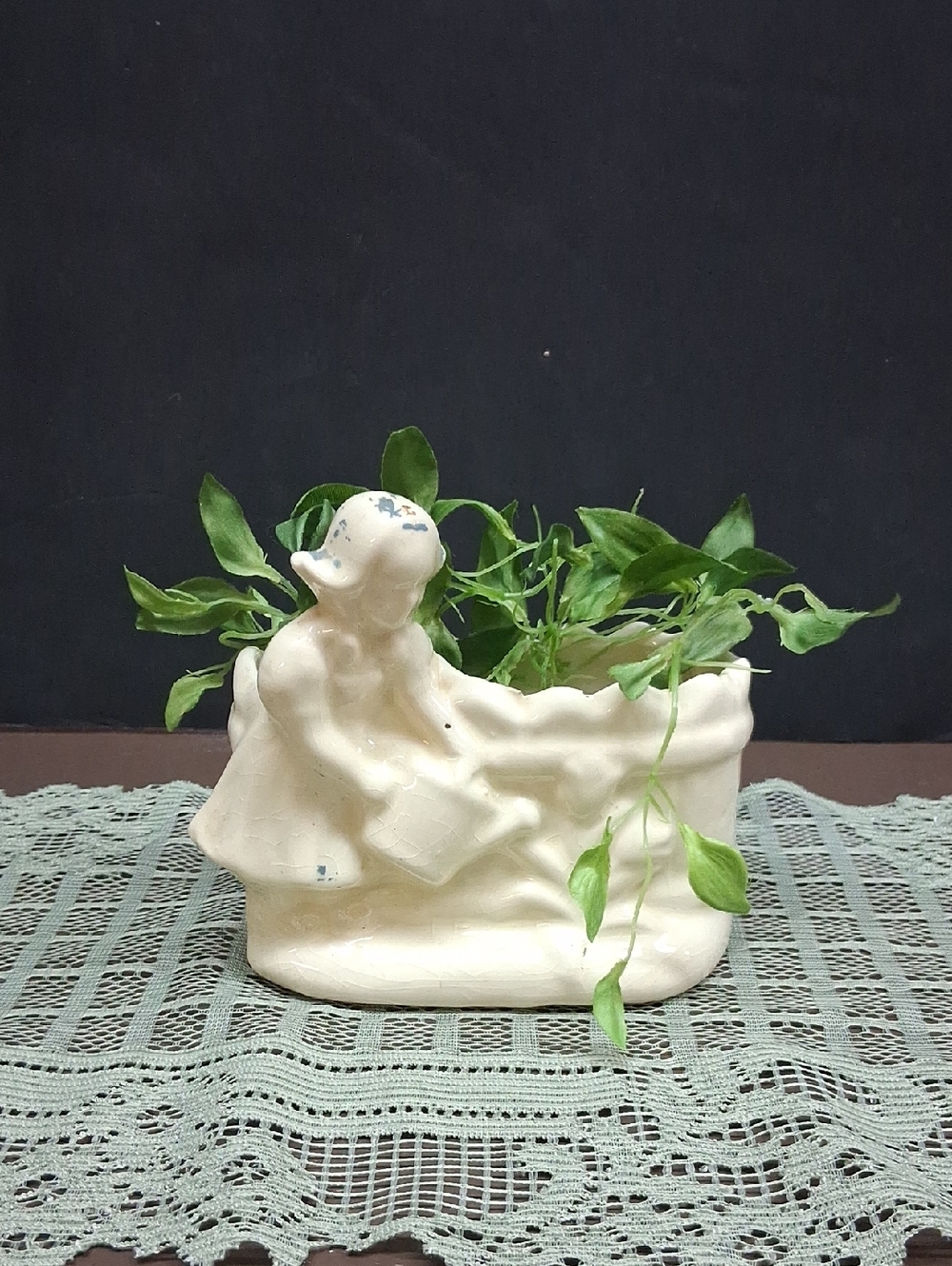 Vintage Dutch Girl Shawnee Pottery Mid 20th Century Vase